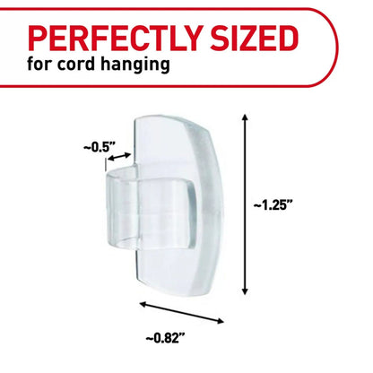 Command Round Cord Clips, Damage-Free Hanging 13 16 Strips, Clear [2]