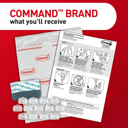 Command Round Cord Clips, Damage-Free Hanging 13 16 Strips, Clear [3]
