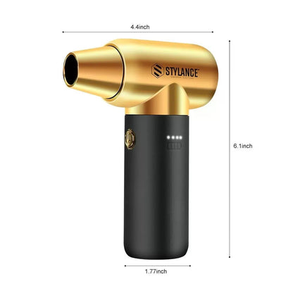 Compressed Air Duster - Barber Blower, Electric Duster, 3 Gear Mini Gold [4]