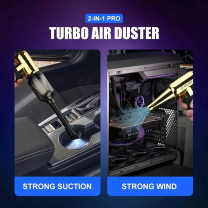 Compressed Air Duster - Barber Blower, Electric Duster, 3 Gear Mini Gold [5]