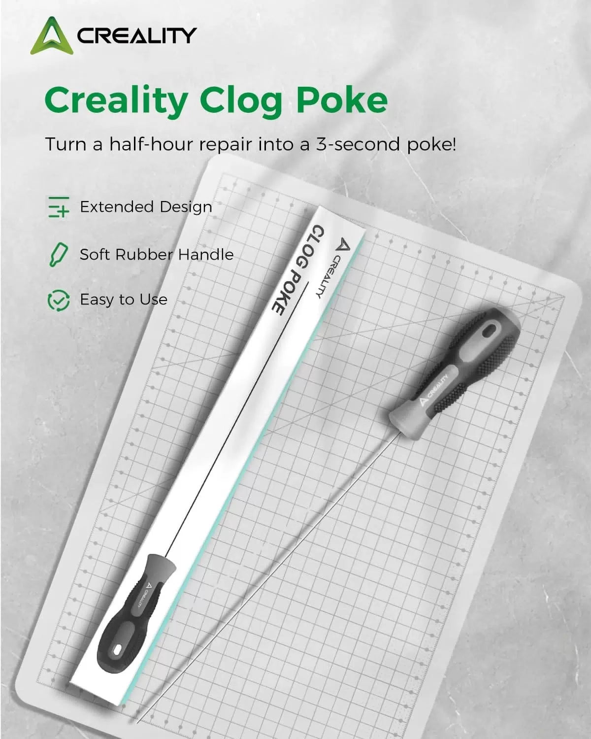 Creality Official Clog Poke, 3D Printer Nozzle Cleaning Kit Φ1.5mm L210mm... [2]