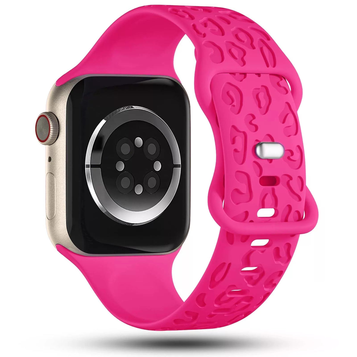 CreateGreat Engraved Bands Compatible with 41MM/40MM/38MM, Leopard-HotPink [2]