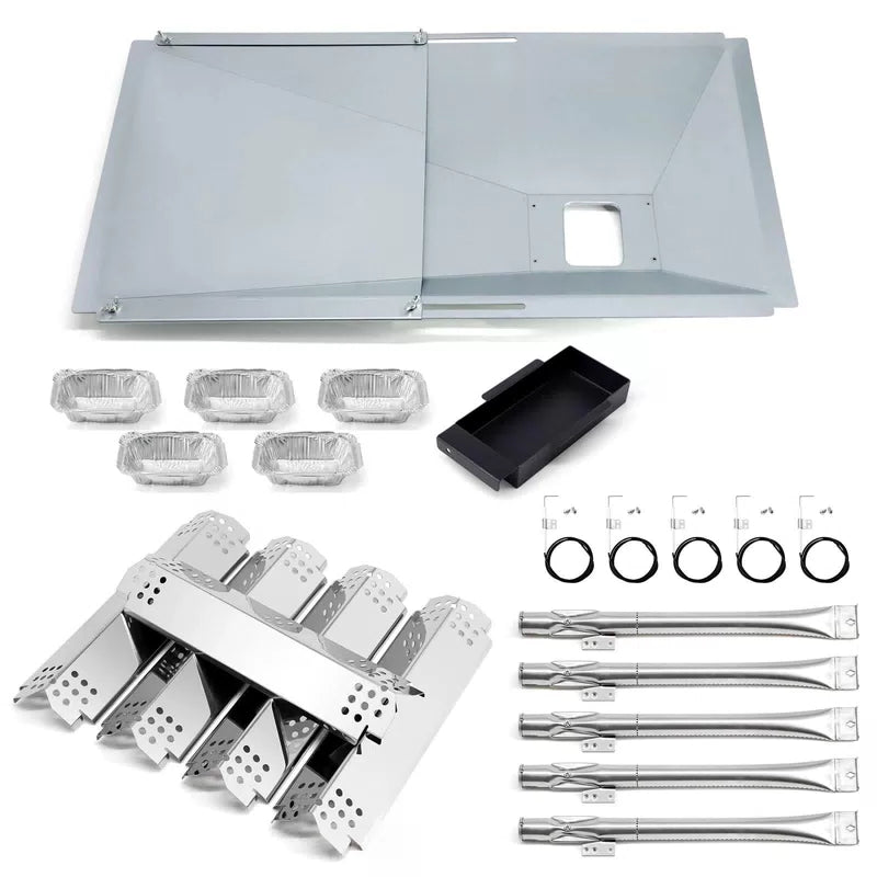 Criditpid Grill Replacement Parts for Drip Pan,Heat Tent,Burner & Ignitor [1]