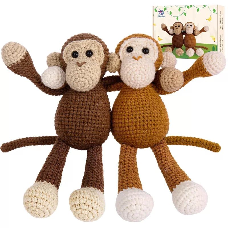 Crochetta Crochet Kit for Beginners, Kits with Small, Monkey [1]