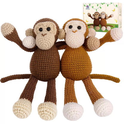 Crochetta Crochet Kit for Beginners, Kits with Small, Monkey [1]