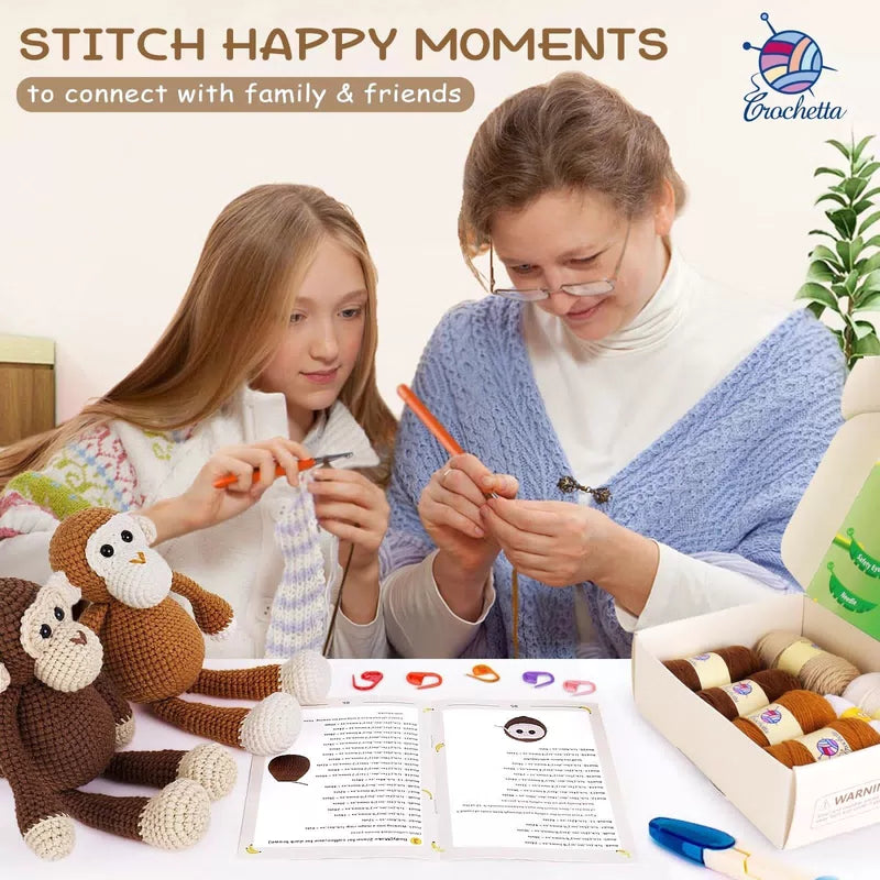 Crochetta Crochet Kit for Beginners, Kits with Small, Monkey [6]
