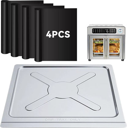 Crumb Tray Replacement Compatible with Emeril Lagasse 26 Qt for 26 Qt, Silver [1]