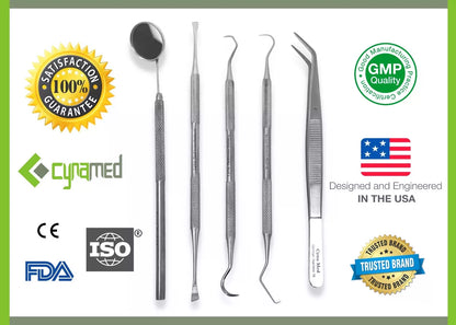 CynaMed Dental Tools Oral Care Kit (5-Pack) – Stainless Steel 6 Piece Set [9]