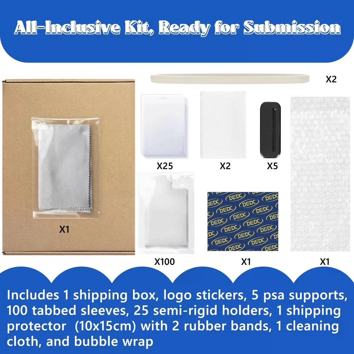 DEDC Card Grading Submission Kit, Kit Shipping 1-set- PSA, White [7]