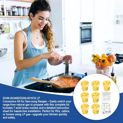 DG96-00340B/DG69-00197A LP DG96-00340B Oven Gas Range Conversion Kit, Yellow [6]