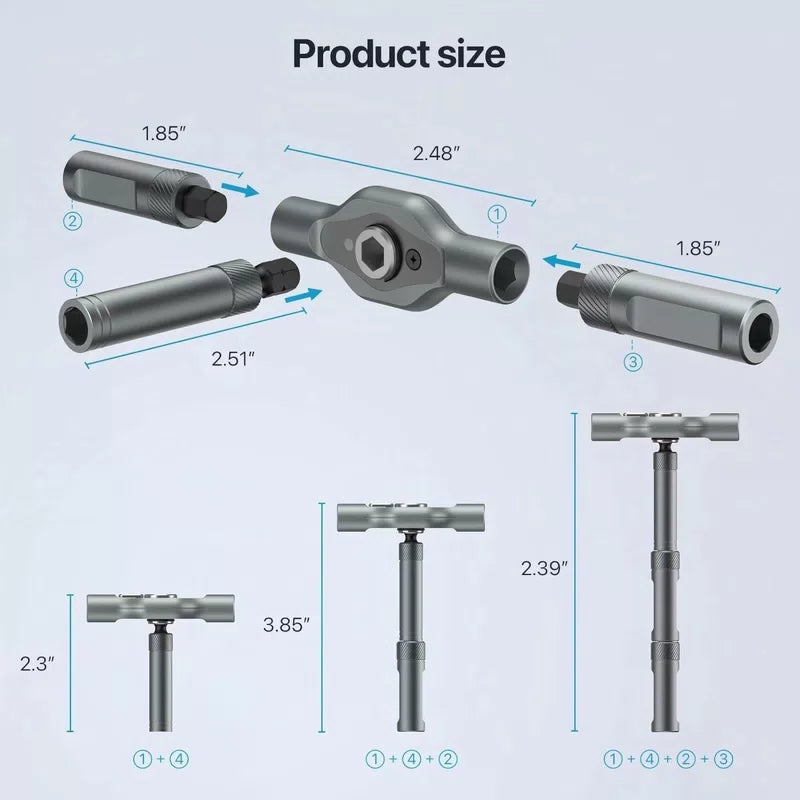 DYLIFE 24 in 1 Magnetic Screwdriver Set, DIY Ratchet Mini 24 In 1, Black Gray [4]