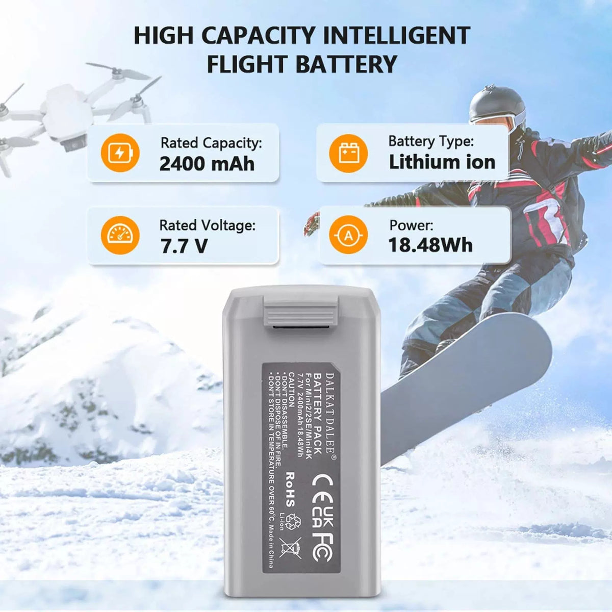 Dalkat Dalee Intelligent Flight Battery Compatible with DJI Mini 4K, Mini... [3]