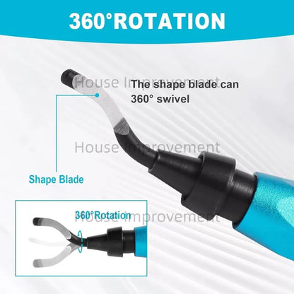 Deburring Tool Set with 11pcs High Speed Steel Swivel Blades Burr Removal Tool for Metal Resin PVC Pipes Copper Plastic Aluminum [2]
