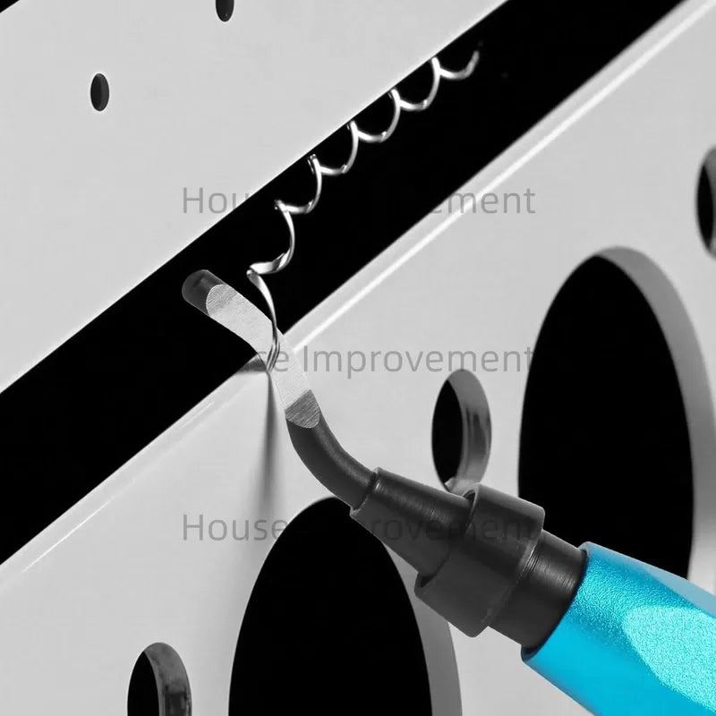 Deburring Tool Set with 11pcs High Speed Steel Swivel Blades Burr Removal Tool for Metal Resin PVC Pipes Copper Plastic Aluminum [5]