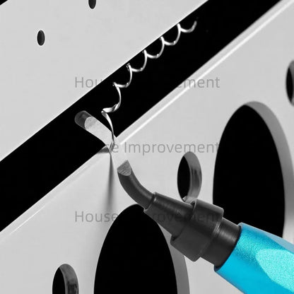 Deburring Tool Set with 11pcs High Speed Steel Swivel Blades Burr Removal Tool for Metal Resin PVC Pipes Copper Plastic Aluminum [5]