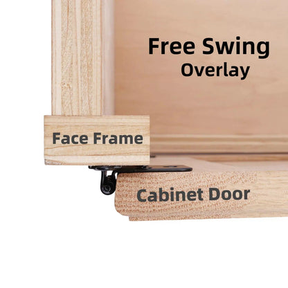 DecoBasics Free Swinging (Non Self-Closing) Overlay 50 Pack, Matte Black [3]