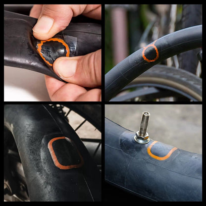 Dexnoca Bike Tire Repair Kit - Bycicle Inner Tube Puncture One Size, Black-2 [2]