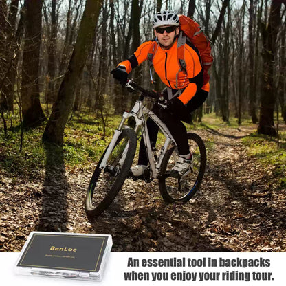 Dexnoca Bike Tire Repair Kit - Bycicle Inner Tube Puncture One Size, Black-2 [6]