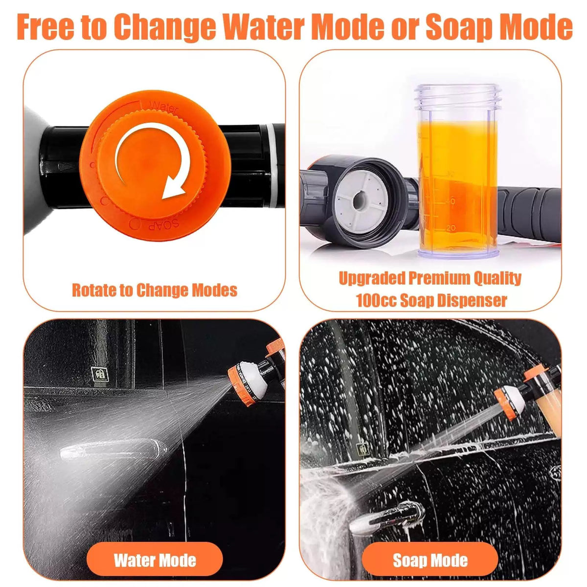 Dog Washing Hose Attachment for Pet Bathing with 2m/79inches Hose, Black [5]