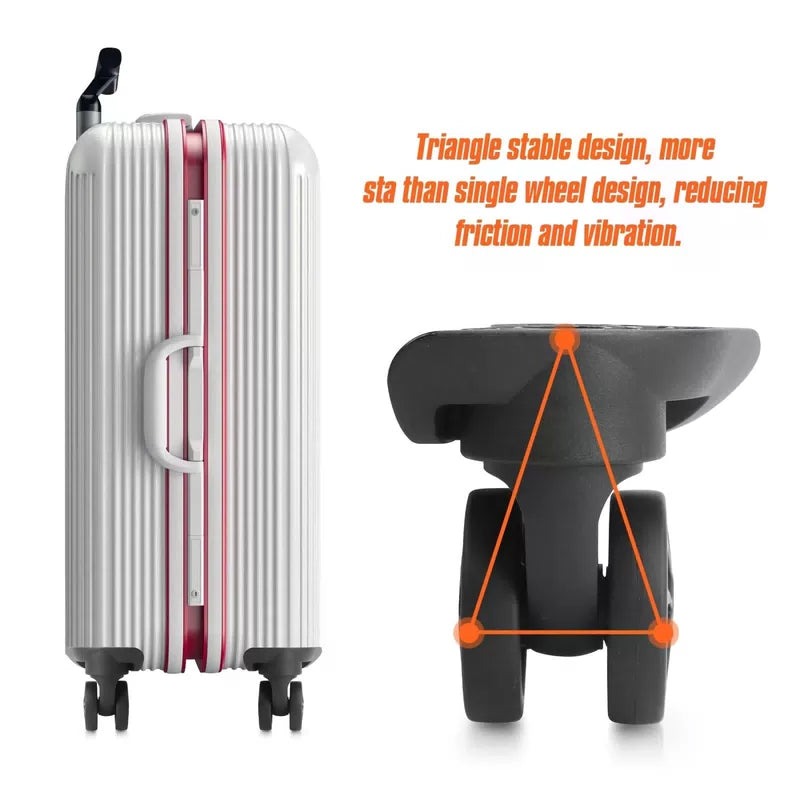 Domiella 2pcs Luggage Replacement Wheels, Suitcase Swivel Repair 2pcs, Black [7]