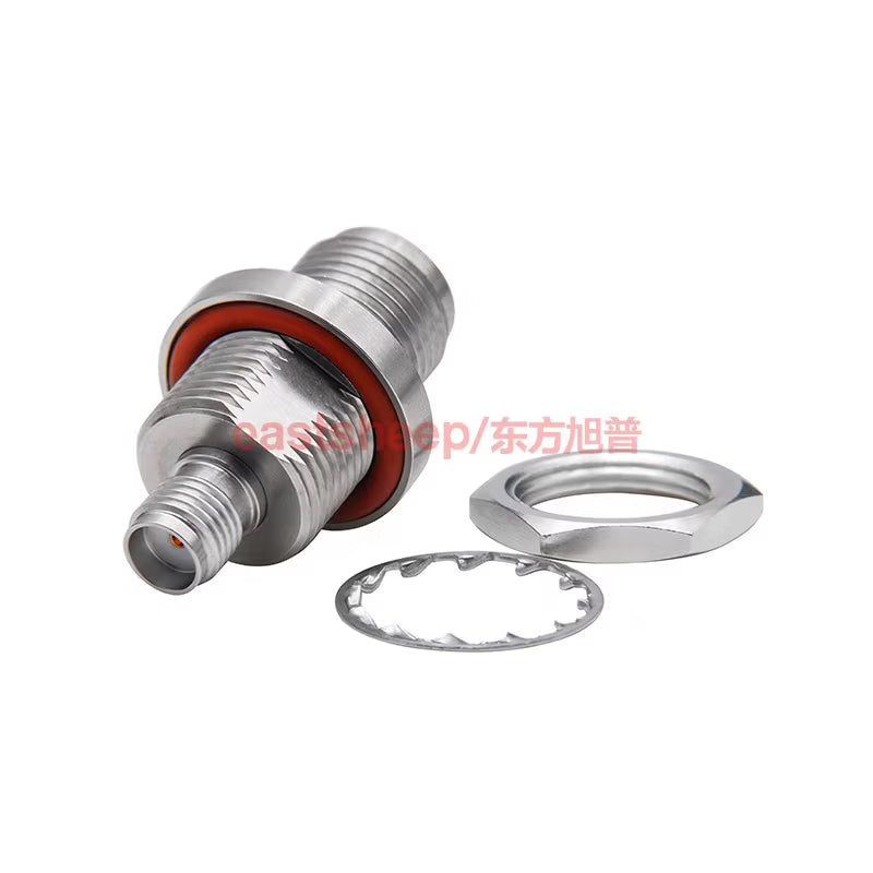 Dongfang Xupu High Frequency Adapter TNC/SMA-KYKG-2 Stainless Steel TNC Female to SMA Female Through-Wall Type 6G 1-Pack [2]