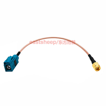 Dongfang Xupu RF Connector Cable, FAKRA Female Z-type Adapter to SMA Male Jumper Cable, 1.5 meters, RG316-FAKRA-K (Z-type)/SMA-J [1]