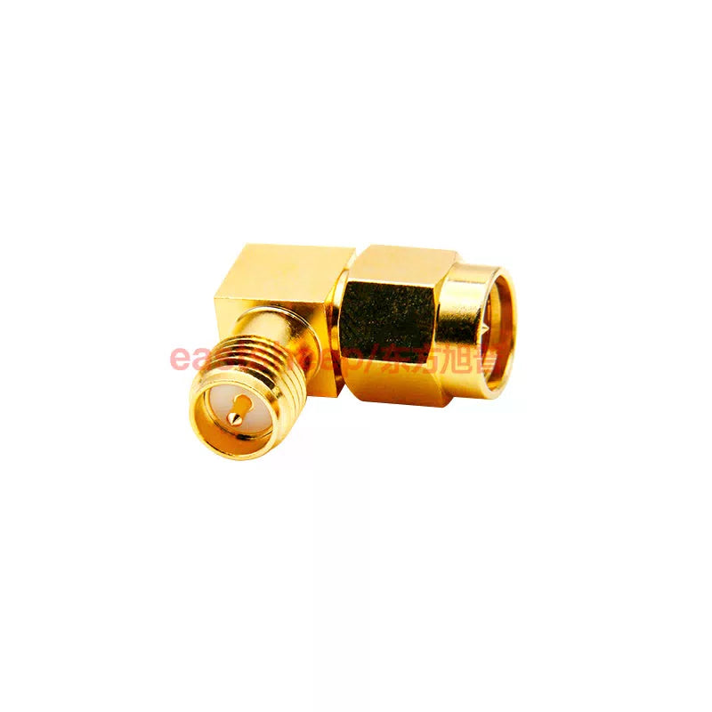 Dongfang Xupu RF Connector SMA/RPSMA-JWK SMA to SMA External Thread Internal Pin Elbow, Reverse Polarity, 6G, 2-pack [3]
