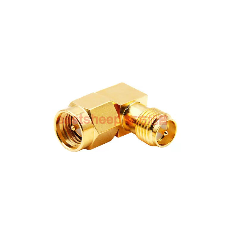 Dongfang Xupu RF Connector SMA/RPSMA-JWK SMA to SMA External Thread Internal Pin Elbow, Reverse Polarity, 6G, 2-pack [5]