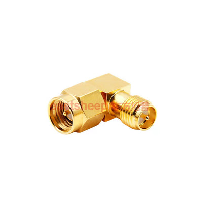 Dongfang Xupu RF Connector SMA/RPSMA-JWK SMA to SMA External Thread Internal Pin Elbow, Reverse Polarity, 6G, 2-pack [5]