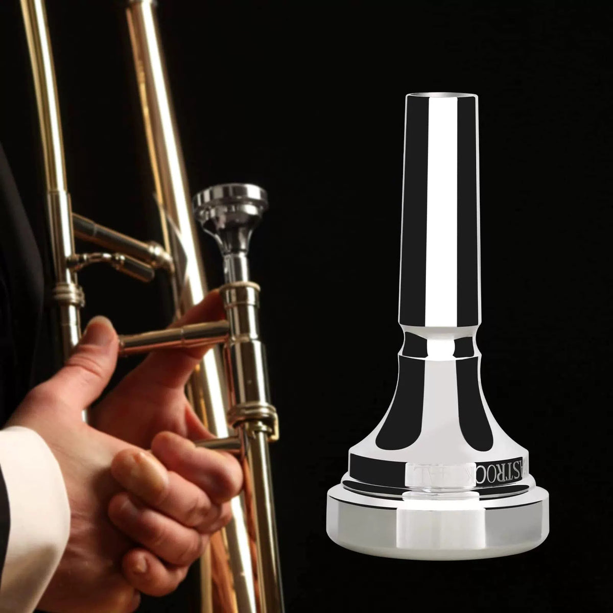 EASTROCK Trombone Mouthpiece,Silver Plated JDTM-9BS, silver [7]