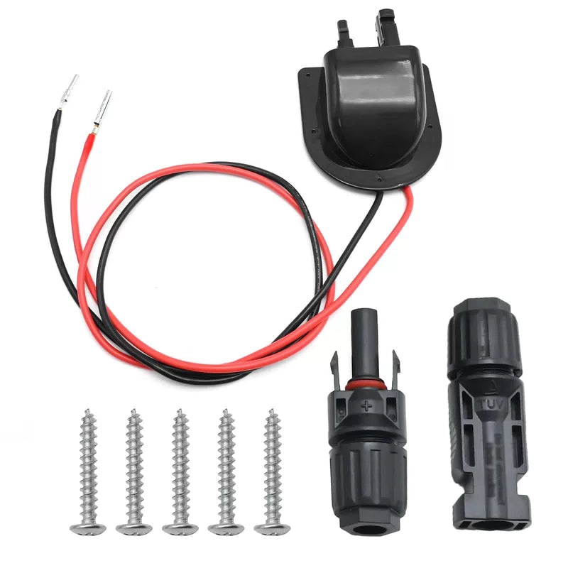 EATAKWARD Weatherproof Solar Entry Housing with 10AWG 10FT, Black+red [1]