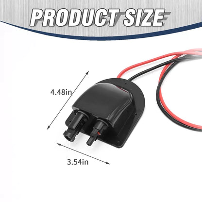 EATAKWARD Weatherproof Solar Entry Housing with 10AWG 10FT, Black+red [5]