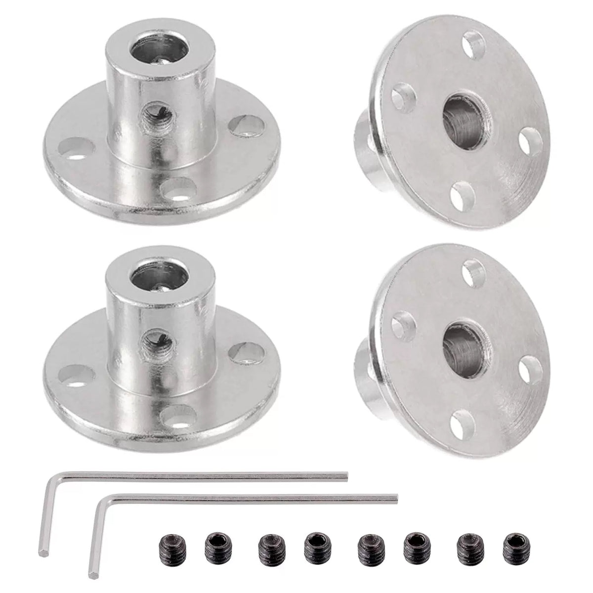 EPLZON 5mm Rigid Flange Coupling Connector, Guide x 10mm, Silver [1]