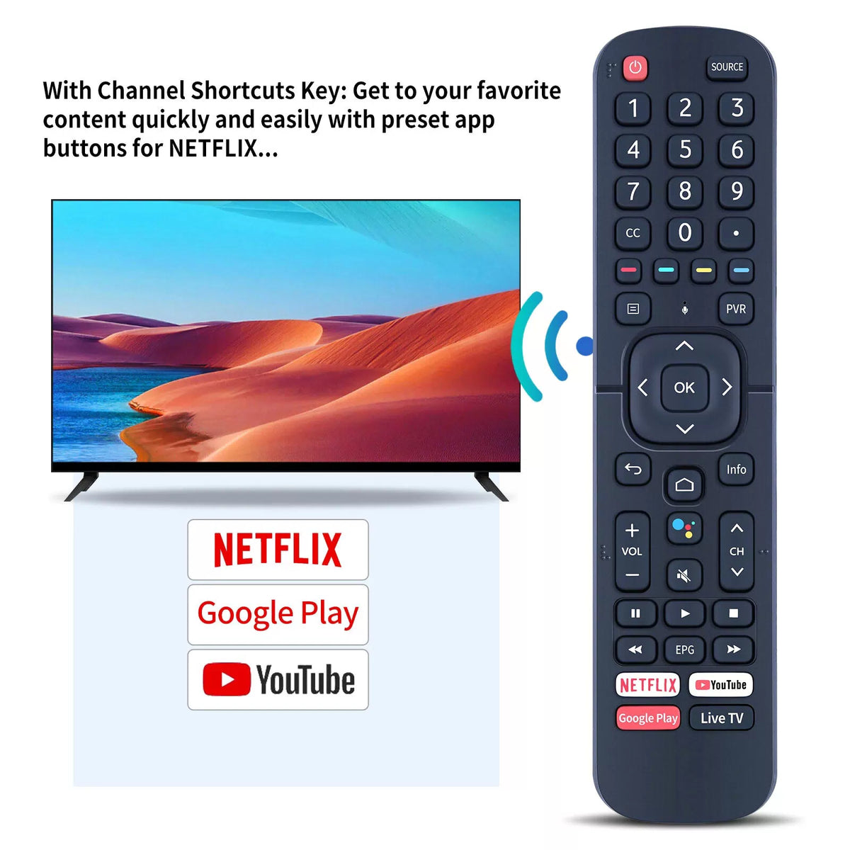 ERF2N60R Voice Remote Control For Hisense Riviera Smart TV 65H7709 40H5509 [5]