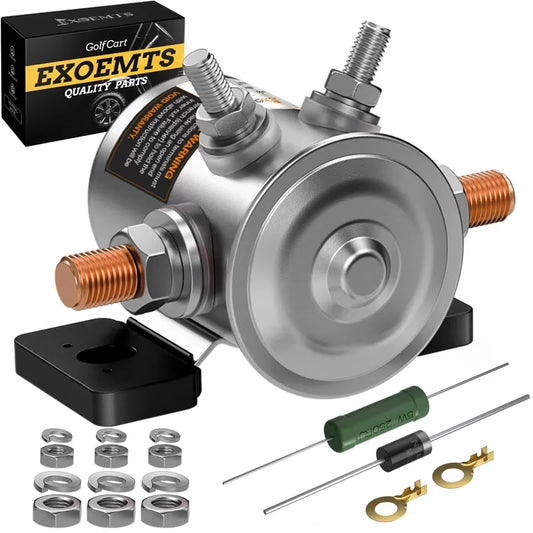 EZGO 36V Solenoid with Mount Bracket, #70 Series Continuous Duty silver [1]