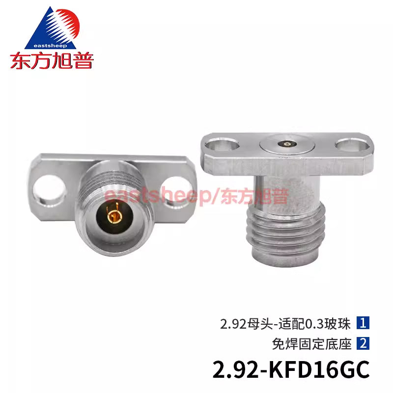 Eastsheep 2-hole microstrip connector 2.92-KFD16GC 2.92 female, compatible with 0.3mm glass beads, 40g, 1 piece per pack. [1]