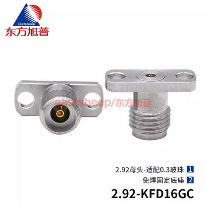 Eastsheep 2-hole microstrip connector 2.92-KFD16GC 2.92 female, compatible with 0.3mm glass beads, 40g, 1 piece per pack. [1]