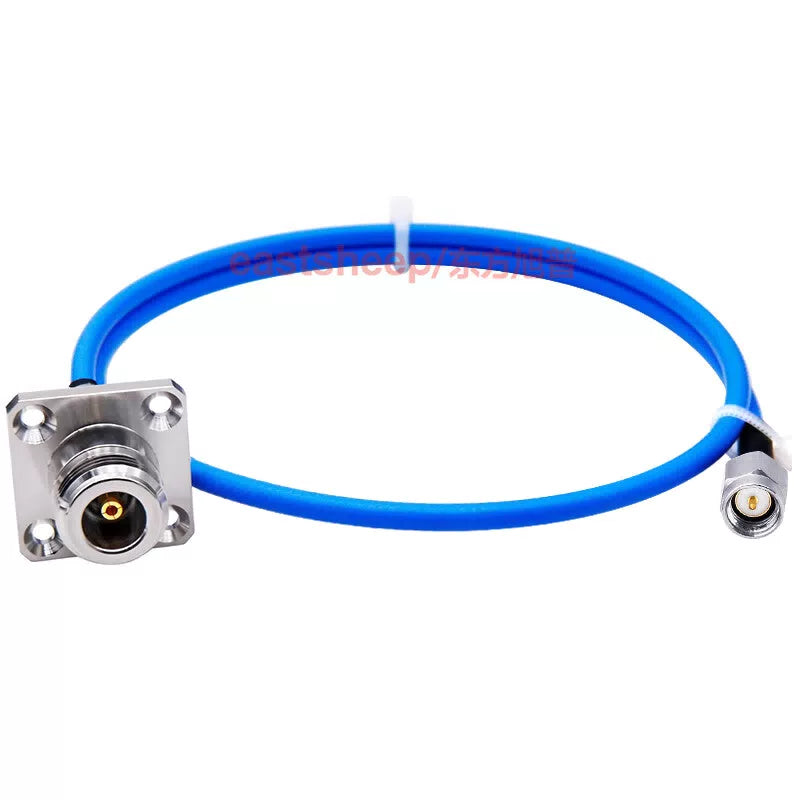 Eastsheep High-Frequency Connector Cable, Stainless Steel SMA Male to N Female Flange, 3.5m RF Coaxial Cable, DC-18G RM141-SMA-J/N-KF [4]