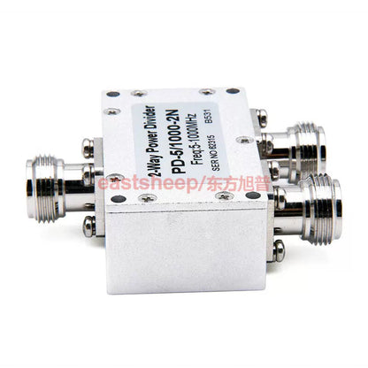 Eastsheep N-type 1-to-2 microstrip power divider, 5-1000MHz low-frequency power divider, N-female connector. [4]