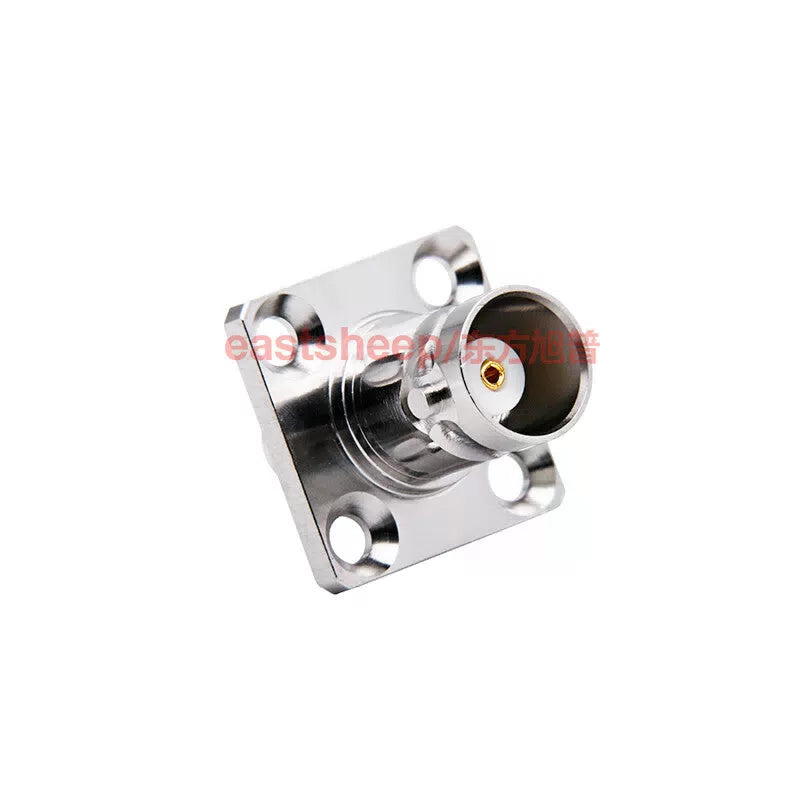 Eastsheep RF Adapter BNC/SMA-KFK-1, BNC female to SMA female, 4-hole flange panel mounting, 4G, 2-pack [3]
