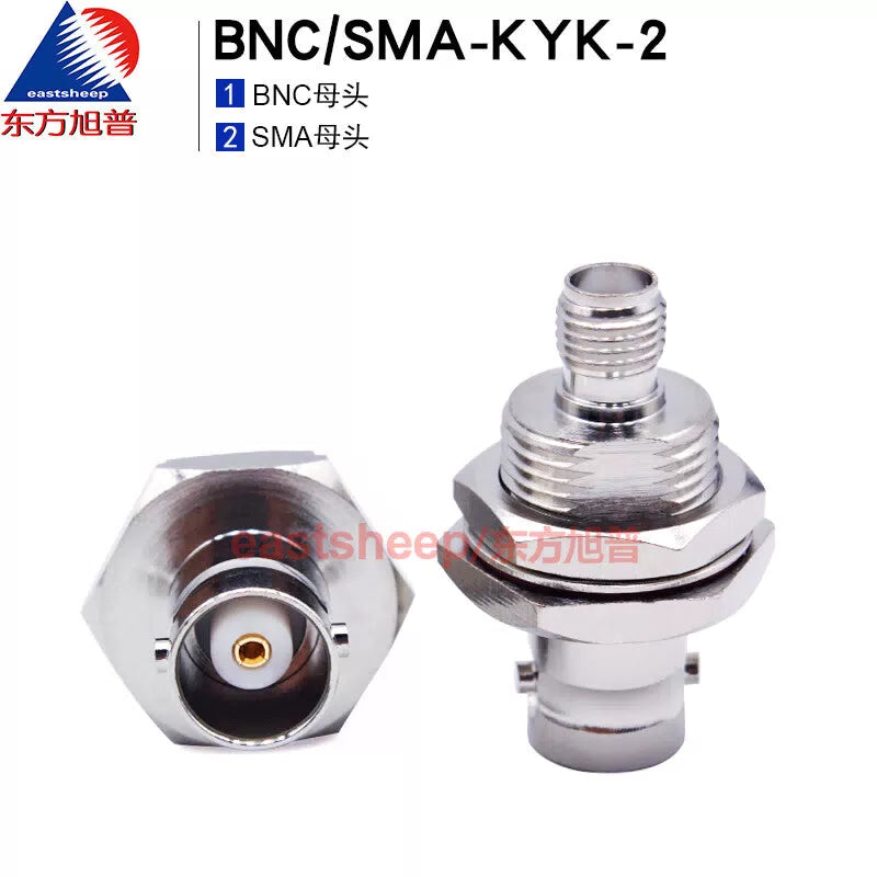 Eastsheep RF Adapter BNC/SMA-KYK-2 (BNC Female to SMA Female, Chassis Mounting, 1 unit) [1]