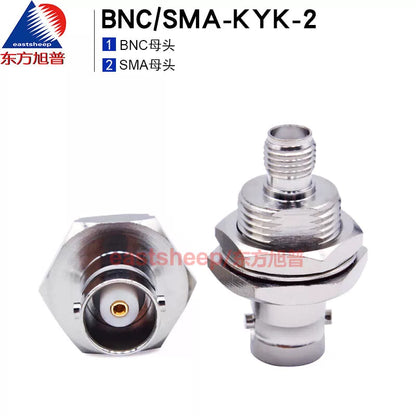 Eastsheep RF Adapter BNC/SMA-KYK-2 (BNC Female to SMA Female, Chassis Mounting, 1 unit) [1]