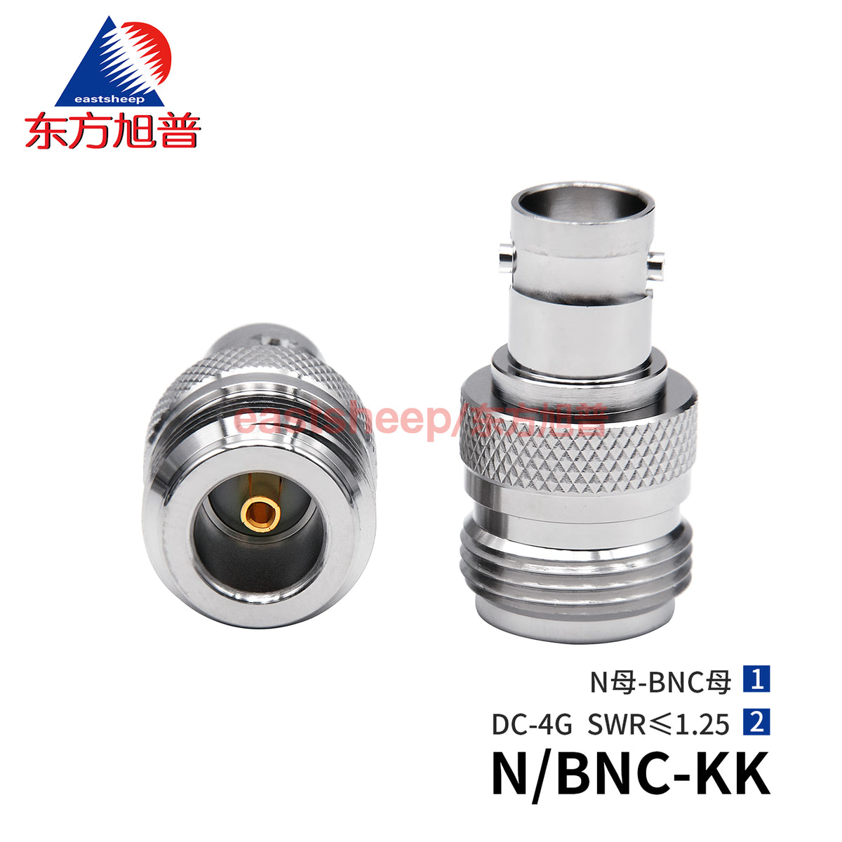 Eastsheep RF Adapter N/BNC-KK N-female to BNC-female adapter N/Q9-KK DC-4G 2-pack [1]