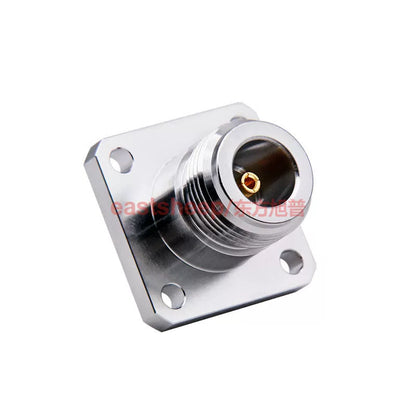 Eastsheep RF Adapter N-Female to SMA-Female N/SMA-KFKG-2 Stainless Steel Waterproof 4-Hole Flange DC-18G 1-Pack [2]