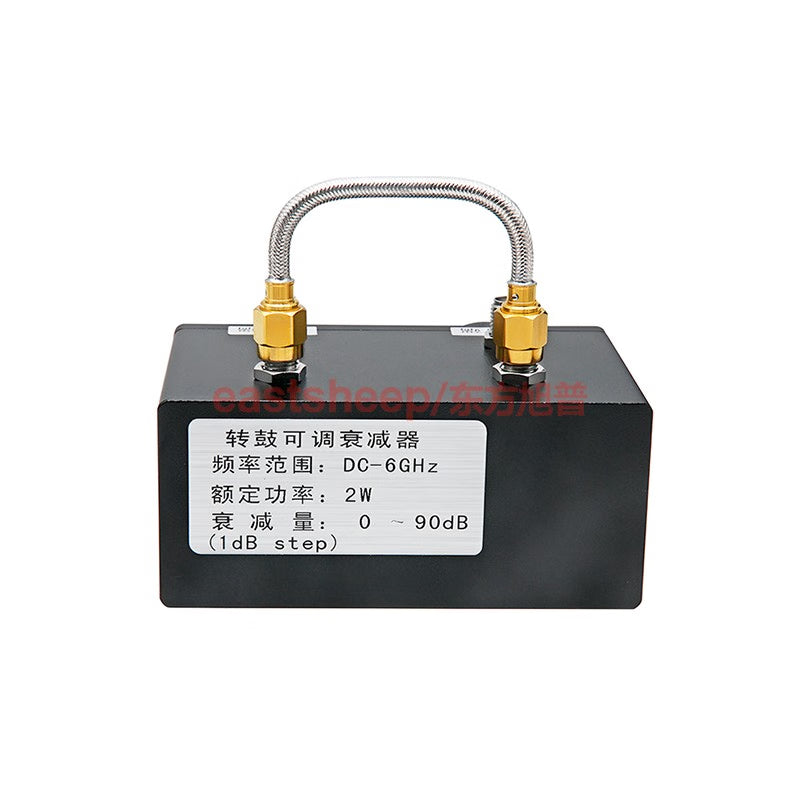 Eastsheep RF Adjustable Step Attenuator 2W Rotary Drum Dual Knob Type SMA-KK Female 0-90dB DC-6G 2W-ZG-SMA-KK-6-90 [2]