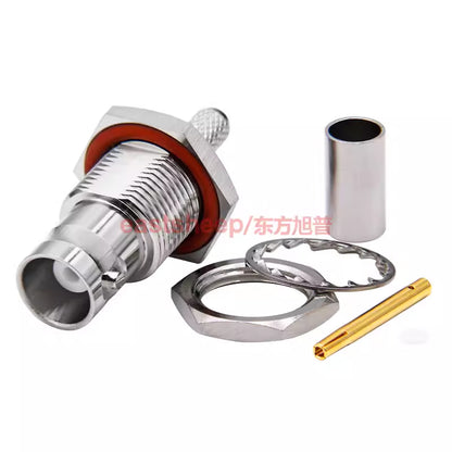 Eastsheep RF Connector BNC-C-KY-3, BNC Female Connector, Through-Wall Nut, Matching 50-3 Wire 4G [2]