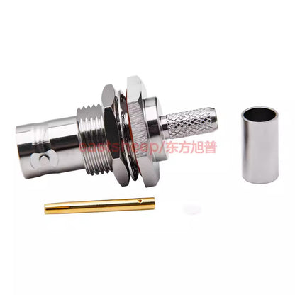 Eastsheep RF Connector BNC-C-KY-3, BNC Female Connector, Through-Wall Nut, Matching 50-3 Wire 4G [3]