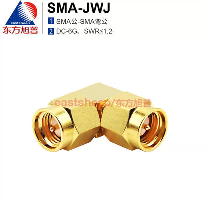 Eastsheep RF Connector SMA-JWJ SMA male to male 90-degree elbow DC-6G 2-pack [1]
