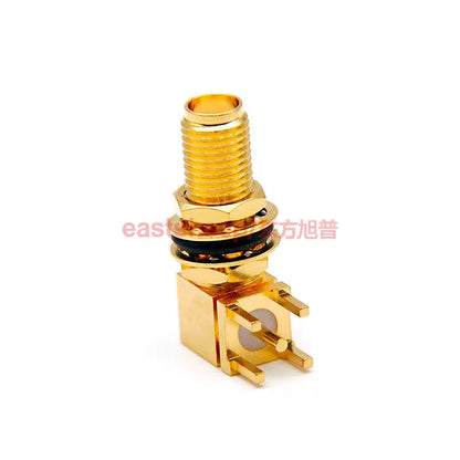 Eastsheep RF Connector SMA Right Angle Socket, SMA-KYWHD2, Integrated Type, 17mm Thread, PCB Panel Base, 12G [4]