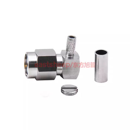 Eastsheep RF Connector, Stainless Steel SMA Right-Angle Male Connector, Solder-Press Type, SMA-C-JWG-1.5, Matches RG316/RG174 Cables [3]